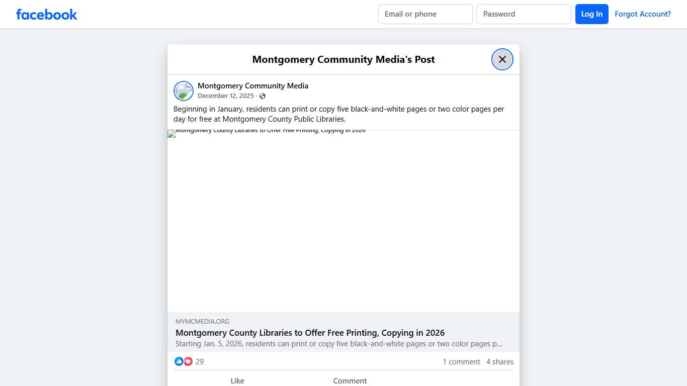 Beginning in January,... - Montgomery Community Media | Facebook