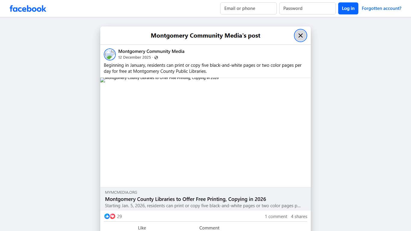 Beginning in January,... - Montgomery Community Media | Facebook